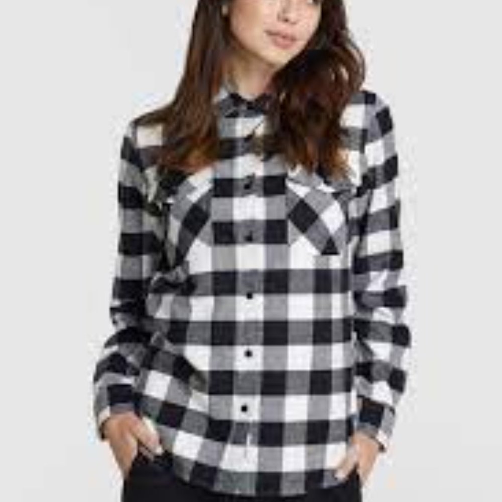 Woolrich Pemberton Buffalo Check Plaid Boyfriend Flannel Shirt Size S